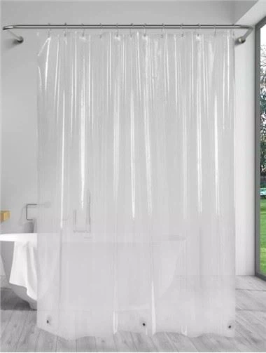 Прозора пластикова шторка для душу