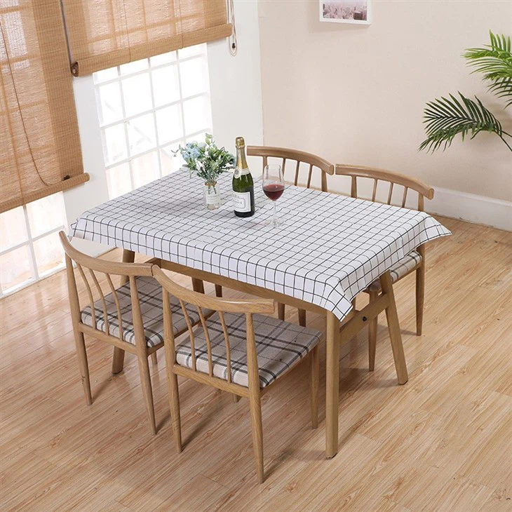 Nordic Check Oil Proof Tea Cloth Easy To Clean Table Cloth Peva Tablecloth Home Hotel Tablecloth
