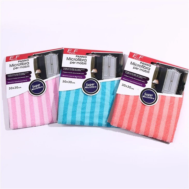 Striped Ultra-Soft Super Absorbent Microfiber Cloth